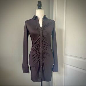 4 for $20 🖤 H&M Divided Body-con Ruched Shirt dress